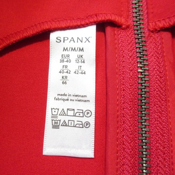 NWT Spanx 20380R The Perfect Fitted Sheath in True Red Ponte Sleeveless Dress M - Picture 3 of 6